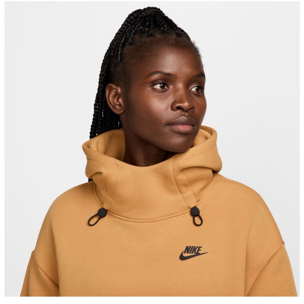 Nike Women’s Tech Fleece Oversized Hoodie in Flax Sz XL NWT - Picture 5 of 12